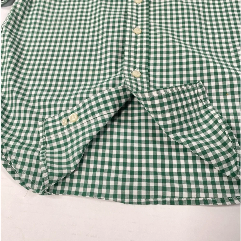 RALPH LAUREN Polo Green Plaid Button Down Long  Sleeve Shirt Boy's Size S(8)
